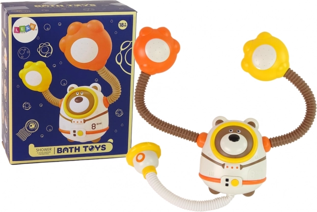 Leuk badspeeltje met water – astronautenbeertje met batterij-douche