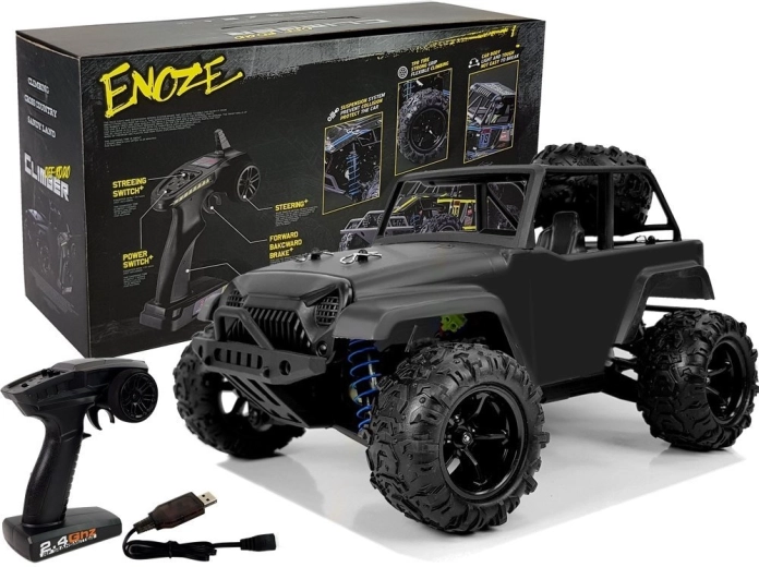 Terrein-RC-auto ENOZE 1:18 zwart (tot 40 km/u)