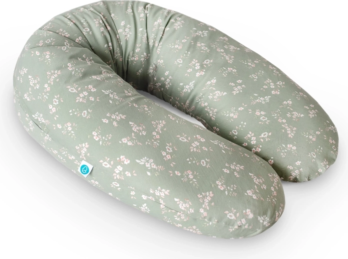 Ceba Baby voedings- en zwangerschapskussen Cebuśka Physio Multi jersey Green Meadow 190 cm