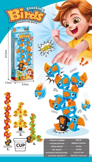 Spel Vogeltoren – tafelvaardigheidsspel voor kinderen