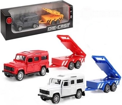 Auto Jeep met dienstaanhanger