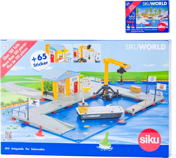 Siku World laadhaven met kade en boot
