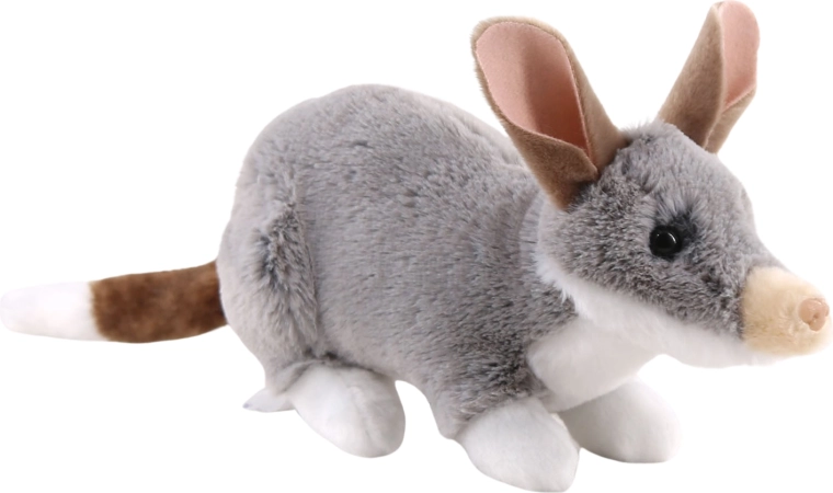 Pluchen buideldas met lange oren 23 cm