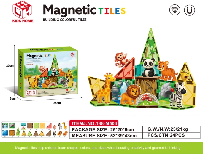 Magnetische bouwset ZOO 27 onderdelen