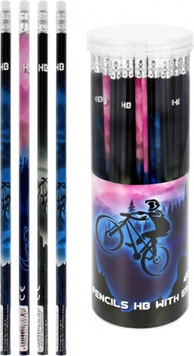 Potlood met gum in tube Bicykel - 1 stuk