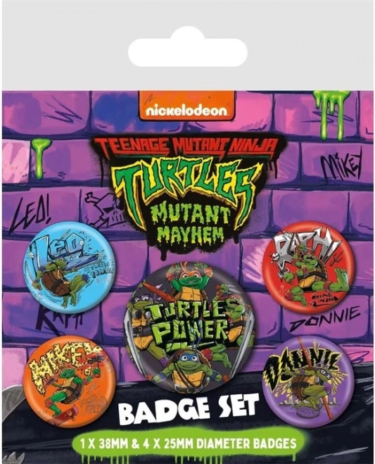 Set Ninja Schildpad Badges