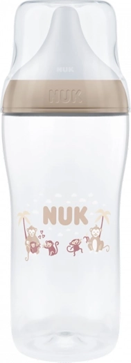 NUK Perfect Match babyfles met temperatuurcontrole XL monkey 360 ml