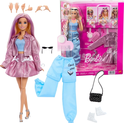 Barbie Deluxe Style modeset met pop, outfits en accessoires