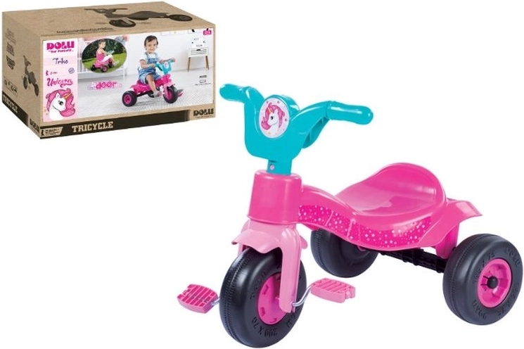 Dolu kinderdriewieler Unicorn roze