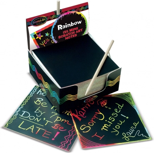 Scratch Art-set met kleurrijke kaartjes voor kinderen