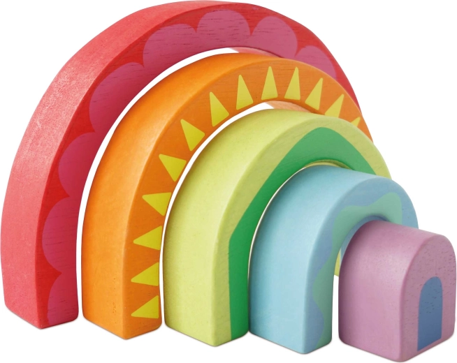 Houten stapelbogen regenboog Montessori Le Toy Van