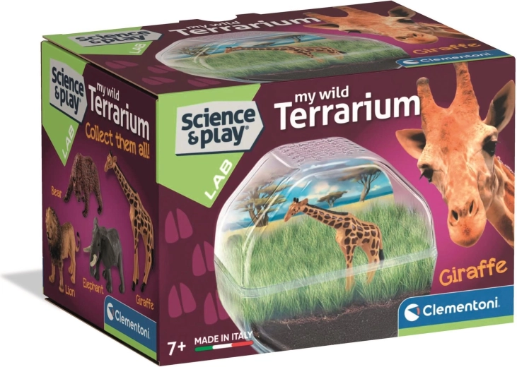 Mini-terrarium met giraffe CLEMENTONI