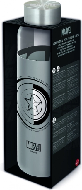 Glazen fles met siliconen hoes 585 ml MARVEL