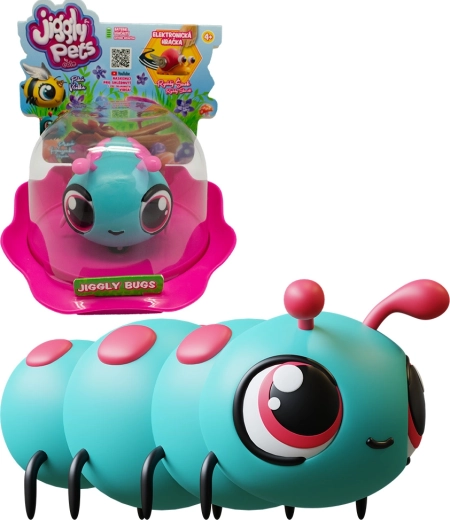 Jiggly Bugs rups blauw