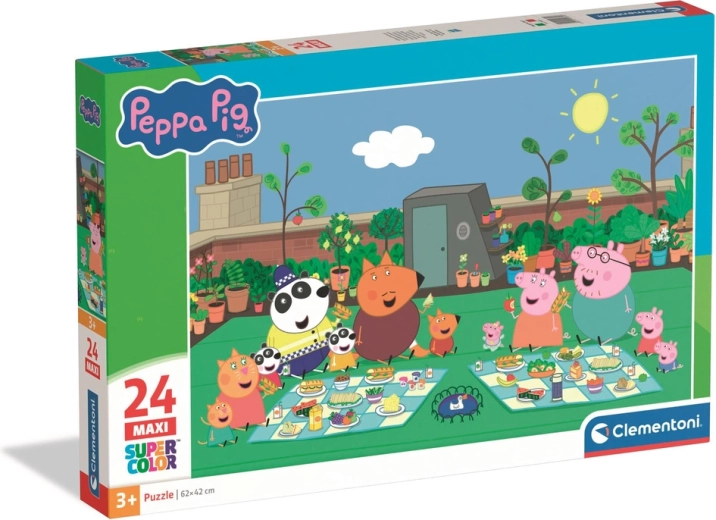 Puzzel 24 MAXI Super Color PEPPA PIG van Clementoni