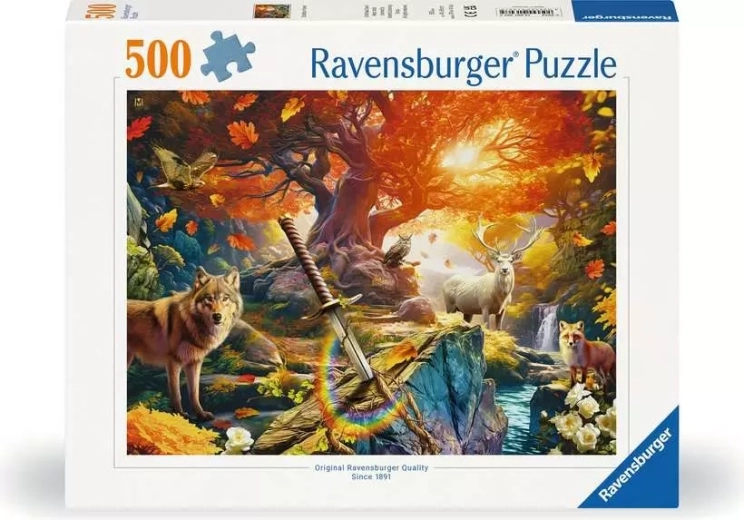 Ravensburger puzzel Zwaard Excalibur in het bos 500 stukjes