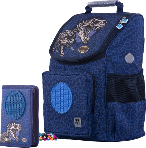 Pixie Crew schoolset boekentas en etui Dino 2-in-1