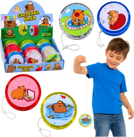 Lichtgevend jojo capibara voor kinderen 5,5 cm