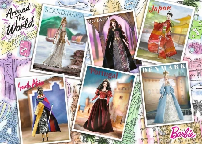Ravensburger puzzel Barbie: Rond de wereld 1000 stukjes