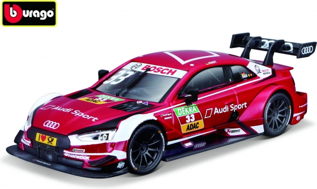 Bburago Race Audi Sport RS 5 DTM 2018 René Rast 1:32 rood model