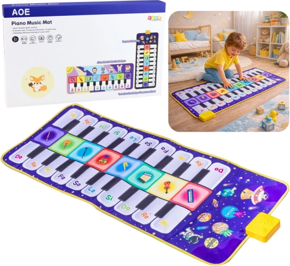 Muzikale interactieve dansmat – pianino Kosmos 120 × 48 cm