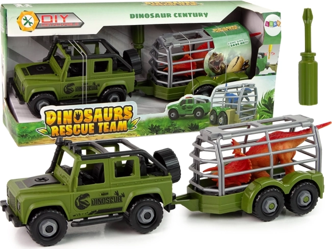 DIY terreinwagen transporter Groene dinosaurus