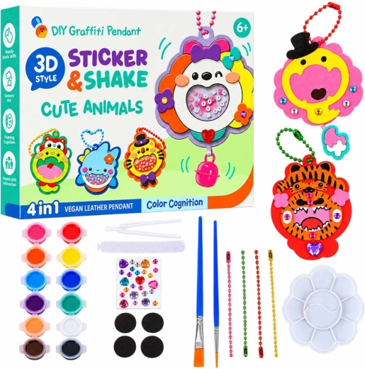 Creatieve set om 3D-hangers met dieren te maken