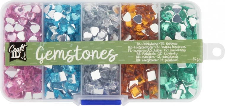 Set kleurrijke edelstenen 55 g