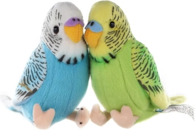 pluchen parkiet met geluid 12 cm