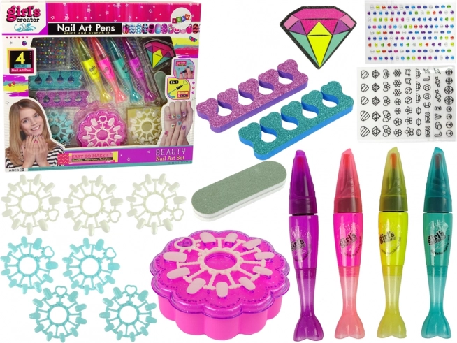 Kinder set voor het lakken en versieren van nagels