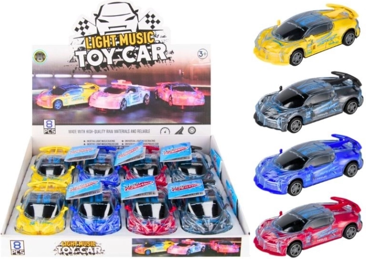 Raceautootje met licht- en geluidseffecten (4 kleuren)