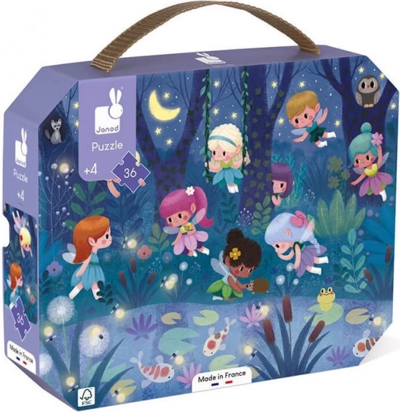 Puzzel in koffertje Nachtfeeën 36 stukjes