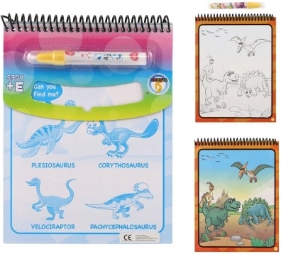 Magisch waterkleurboek met dinosaurussen
