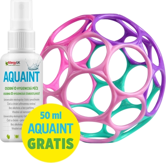 Oball Classic balletje 10 cm roze/paars + Aquaint ecologisch reinigingswater 50 ml