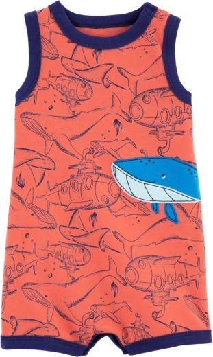 Carter's zomeroverall Orange Whale voor jongens 6 m