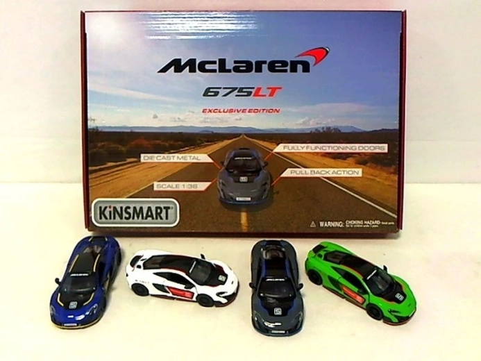 Metalen auto McLaren 675LT 1:36 met pull-back-aandrijving - 1 stuk