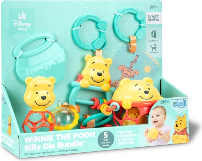 Disney Baby Winnie de Poeh multisensorische cadeauset - 5 stuks