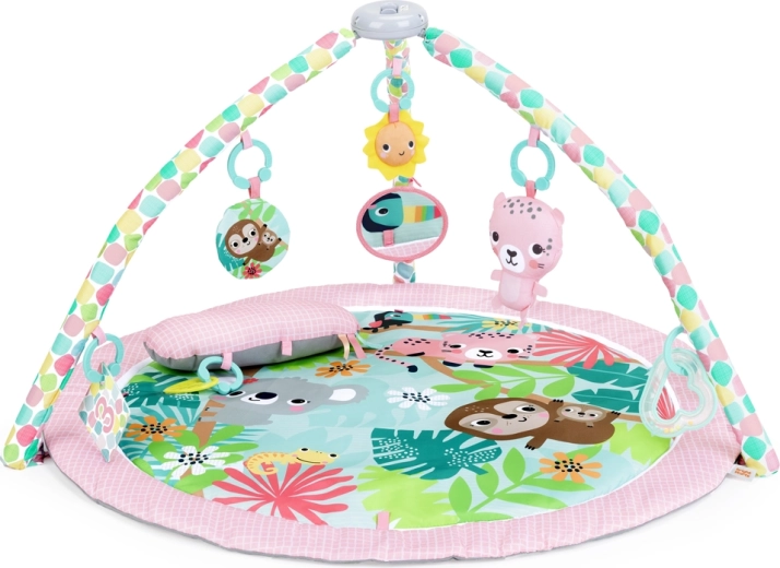 Bright Starts speelkleed voor de ontwikkeling van motoriek en zintuigen Pop ’N Wiggle Rosy Rainforest