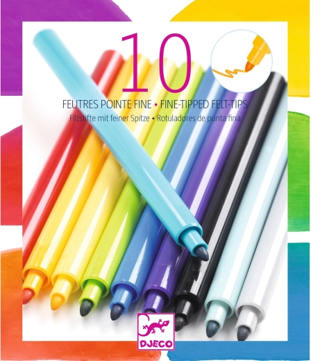 Djeco stiften met fijne punt, 10 stuks