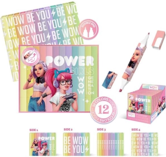 Dubbele stiften 12 kleuren WOW Generation
