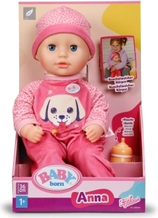 BABY born Anna donkerroze, 36 cm