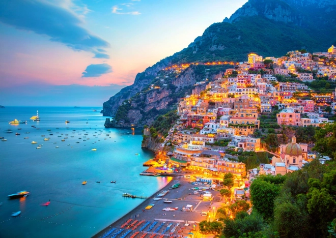 Enjoy puzzel Positano bij schemering 1000 stukjes