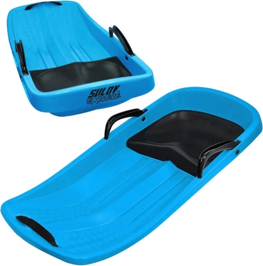 Sulov extreme kinderbobslee Champion blauw met zitje en trekband