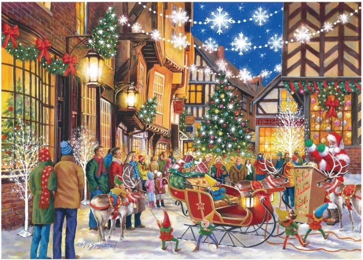 House of Puzzles Santa doet de lichten aan – puzzel van 1000 stukjes