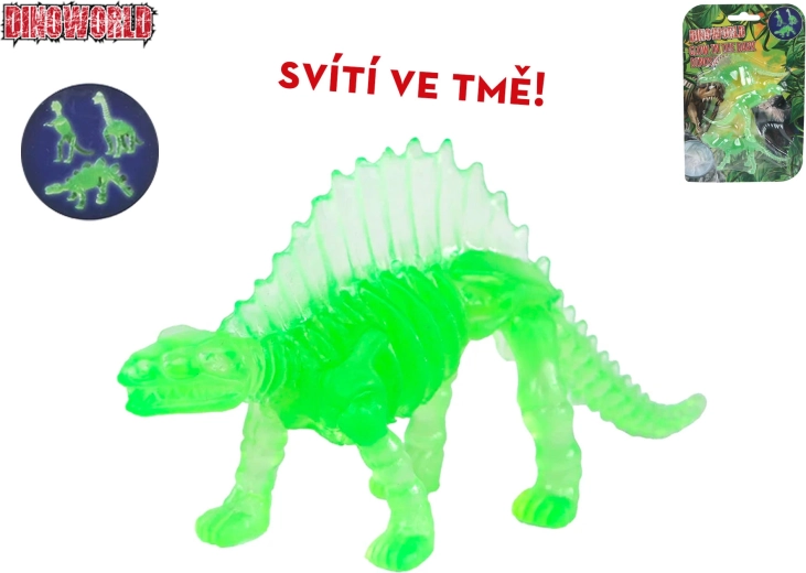 Dinoworld lichtgevende dinosaurusfiguren 8–9 cm, set van 3 stuks