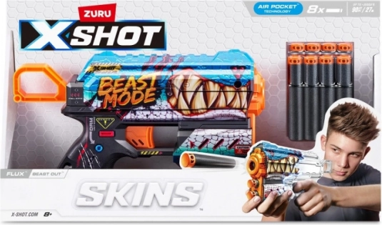 Foamblaster X-Shot Skins Flux – Beast Mode (8 pijltjes)