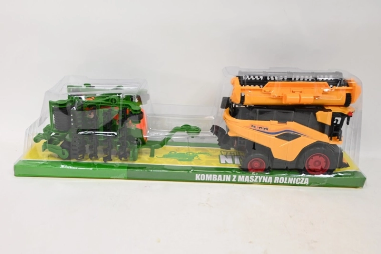 Combine met extra landbouwmachine – speelgoed