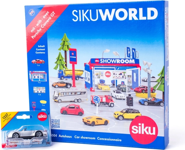 SIKU World autosalon met Porsche 911 Turbo autootje