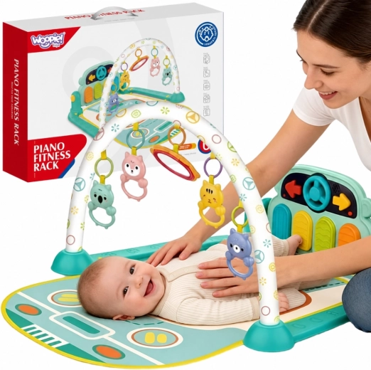 Woopie Baby interactieve speelmat met piano en speelboog, 10 delen, geluiden