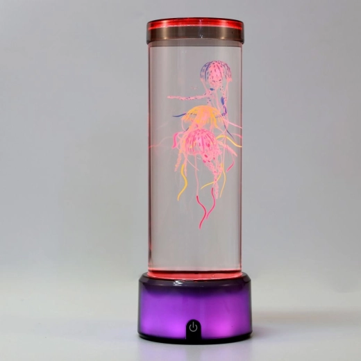 Veranderende kleurrijke lamp met zwevende kwallen 33 cm